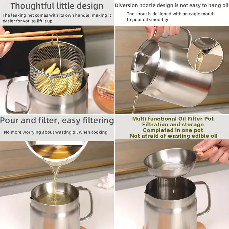 PureFry Filter Pot™- Oil Filtration Frying Pot